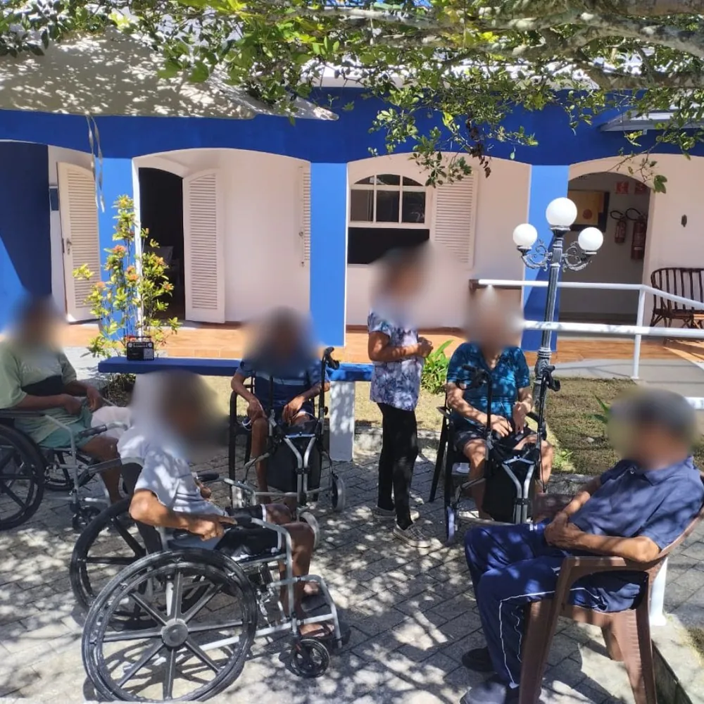 Área externa do Residencial Essência durante atividade de convivência